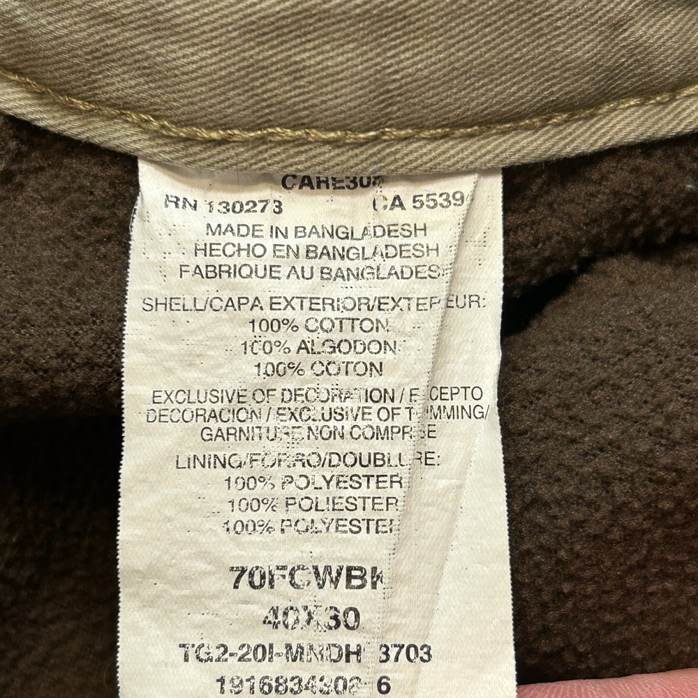 Wrangler 40x30 Fleece Lined Carpenter Pants - Picture 8 of 10